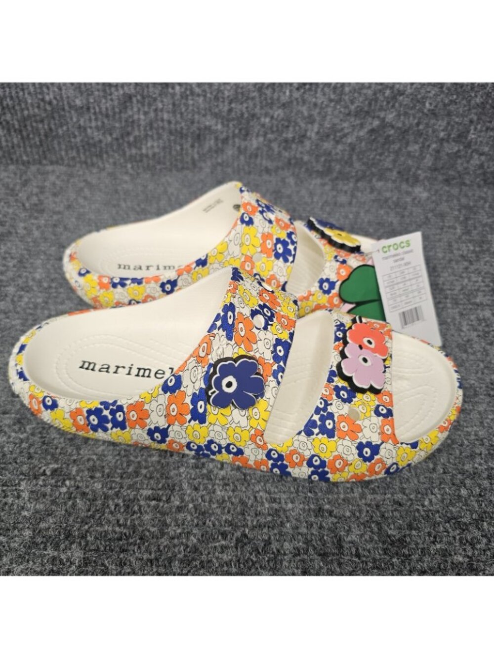 Crocs Marimekko Sandal Slides 211121-90H Floral 70s Hippie Size 9 NEW W Tag - Picture 2 of 6